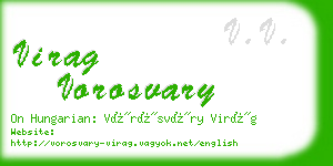 virag vorosvary business card